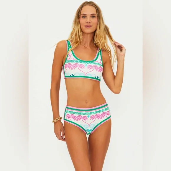 BEACH RIOT Francis Top Tropical Palm, Size Small, $98 - Picture 7 of 12